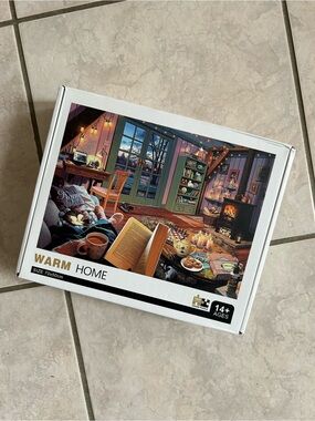 1000 Piece Puzzle - Warm Home Cozy Living Room Scene